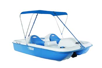 9. Pelican Monaco Deluxe Pedal Boat, White/Blue