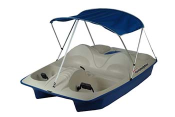 2. Sun Dolphin 5 Seat Pedal Boat with Canopy