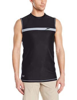 8. Speedo Men's Startline Sleeveless UV Protection Rashguard Swim Shirt