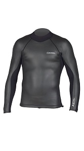 5.Xcel 2/1mm Axis Smoothskin Back Zip Long Sleeve Top Wetsuit, Black