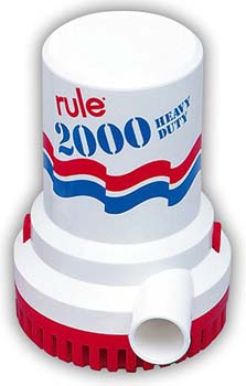 8. Rule Marine Bilge Pump, 2000 Gallon Per Hour, Non-Automatic