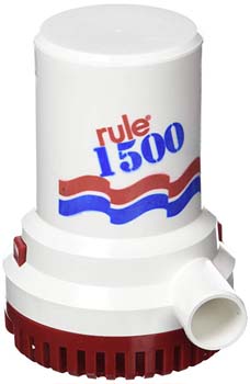 3. Rule 1500 GPH Marine Bilge Pump, Non-Automatic