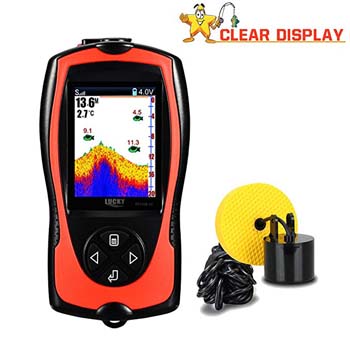 7: Lucky Portable Fish Finder Wired Sonar Sensor Transducer 328 Feet Water Depth Finder