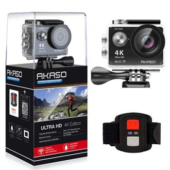10. AKASO EK7000 4K WiFi Sports Action Camera Ultra HD Waterproof DV Camcorder 12MP 170 Degree Wide Angle
