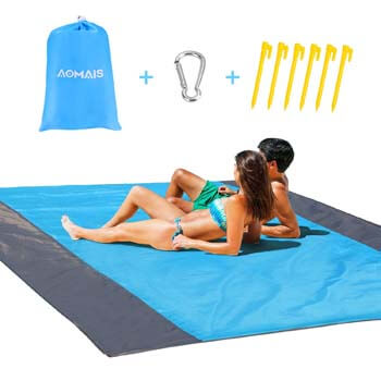 5: AOMAIS Sandfree Beach Blanket Large 108x 85.19''