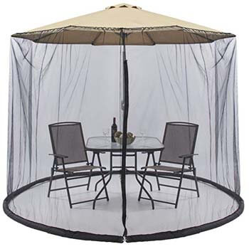 7: Best Choice Products Outdoor 9-Foot Patio Umbrella Bug Screen