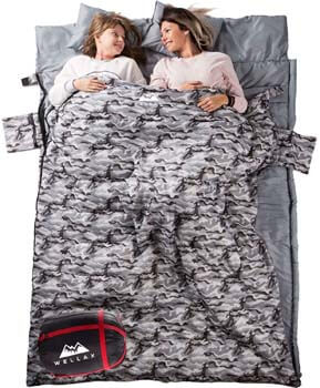 10: WELLAX Double Sleeping Bag