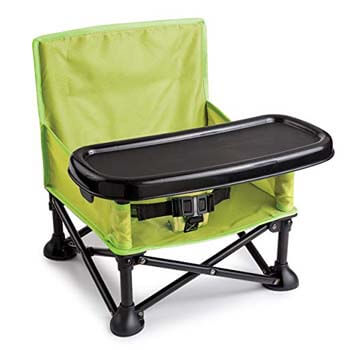 1: Summer Infant Pop and Sit Portable Booster, Green/Grey