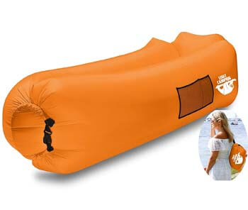 10: Legit Camping Inflatable Lounger by with Carrying Bag & Pockets for Indoors/Outdoors