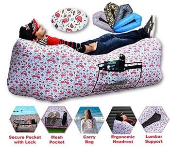 6: CAMPERS LAIR Ergonomic Inflatable Lounger