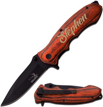 7. Custom Engraved Pocket Knife
