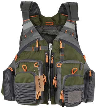 2. Lixada Fly Fishing Vest Breathable Padded Superior 209lb Bearing Life Safety Jacket Fishing Vest