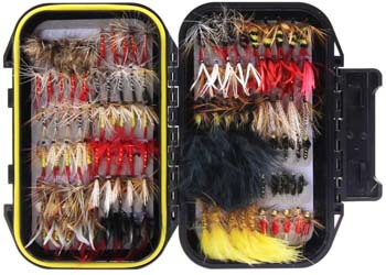 6. Croch 60pcs / 120pcs Fly Fishing Dry Flies Wet Flies Assortment Kit