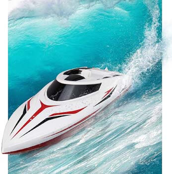5. INTEY RC Boat, Double-Layer Waterproof 25km/h Remote Control Boat