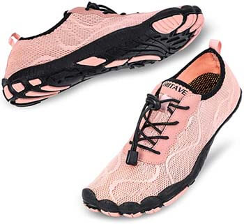6. hiitave Women Water Shoes Non-Slip Quick-Dry Swim Barefoot Beach Aqua Pool Socks