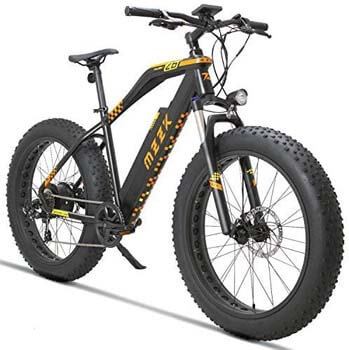 8. MZZK 7-Speed Wide Fat Tire Electric Moped Electric Mountain Bicycles