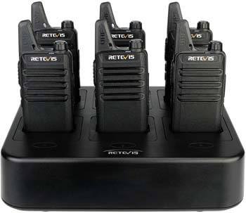 5. Retevis RT22 Walkie Talkies Rechargeable Hands-Free UHF Channel Lock 2 Way Radios Two-Way Radio