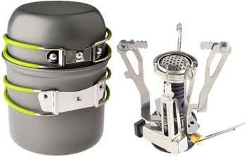 7. Petforu Camp Stove, Ultralight Portable Outdoor Camping Stove