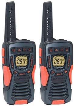 10. COBRA ACXT1035R FLT Floating Walkie Talkies