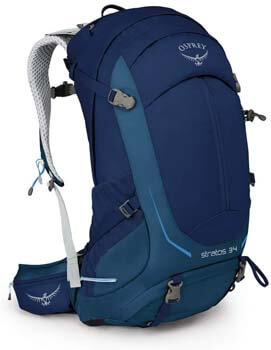 2. Osprey Stratos 34 Men's Hiking Backpack