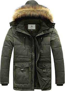 8. WenVen Men's Hooded Warm Coat Winter Parka Jacket