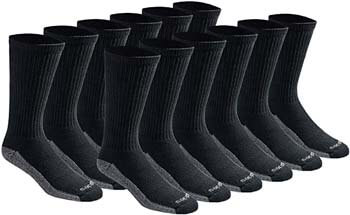 4. Dickies Men's Dri-tech Moisture Control Crew Socks Multipack