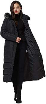 6. Molodo Women's Long Down Coat with Fur Hood Maxi Down Parka Puffer Jacket