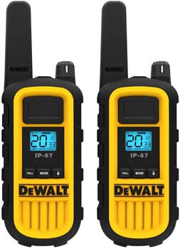 7. DEWALT DXFRS800 2 Watt Heavy Duty Walkie Talkies