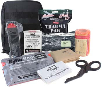 1. MediTac Premium IFAK Kit - Feat. Trauma Pak, CAT Tourniquet, HyFin Vent Chest Seal, Israeli Bandage - Black