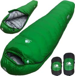 2. Hyke & Byke Katahdin 15 & 0 Degree F 625 Fill Power Hydrophobic Sleeping Bag