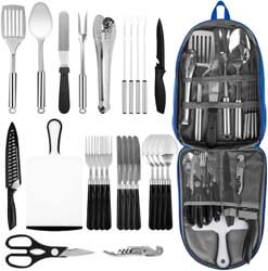 1. NEXGADGET Portable Camping Kitchen Utensil Set