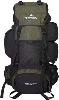 2. TETON Sports Explorer 4000 Internal Frame Backpack; High-Performance Backpack for Backpacking