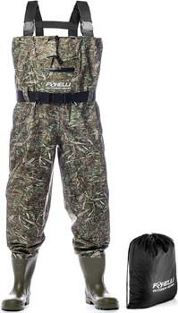 8. Foxelli Nylon Chest Waders – Camo Fishing Waders