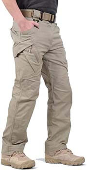 5. LABEYZON Men's Outdoor Work Military Tactical Pants Lightweight Rip-Stop Casual Cargo Pants