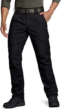 4. CQR Men's Tactical Pants, Water Repellent Ripstop Cargo Pants