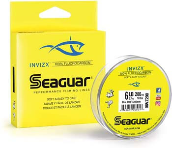 9. Seaguar Invizx 100% Fluorocarbon 200 Yard Fishing Line