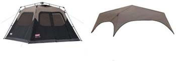 5. Coleman 6-Person Instant Cabin Tent and Coleman 6-Person Instant Tent Rainfly Accessory Bundle