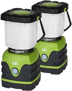 2. LE LED Camping Lantern, Battery Powered LED with 1000LM