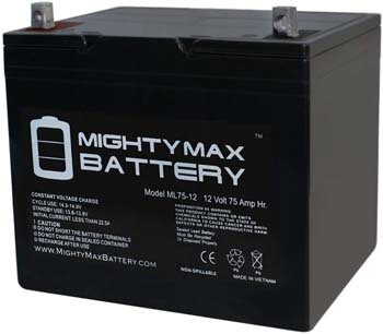 10. Mighty Max Battery 12V 75Ah SLA Battery