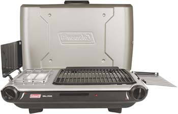 9. Coleman Gas Camping Grill/Stove | Tabletop Propane 2-in-1 Grill/Stove, 2 Burner