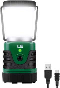 1. LE LED Camping Lantern Rechargeable