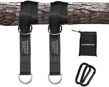 9. CANWAY Set of 2 Tree Swing Straps Hanging Kit Holds Max 2200 LB