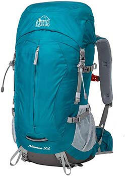 7. Aveler 50Liters Unisex Lightweight Nylon Internal Frame Hiking Backpack