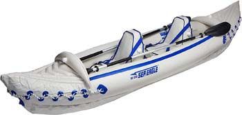 8. Sea Eagle 330 Pro 2 Person Inflatable Sport Kayak Canoe Boat with Pump and Oars