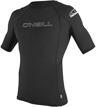 4. O'Neill Men's Basic Skins UPF 50+ Short Sleeve Rash Guard