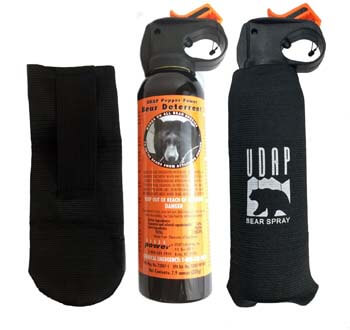 9. Udap 2 Personal Defense Bear Sprays w/Holsters 12VHP