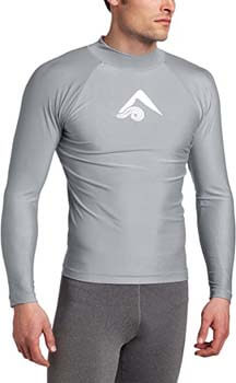 2. Kanu Surf Men's Long-Sleeve Platinum UPF 50+ Rashguard