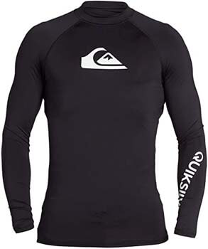 9. Quiksilver Men's All-Time Ls Long Sleeve Rashguard Surf Shirt